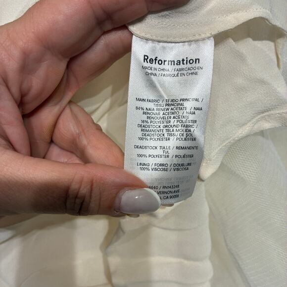 NWT Reformation Alouette Dress in Fior di Latte Sz 8 - Picture 10 of 14